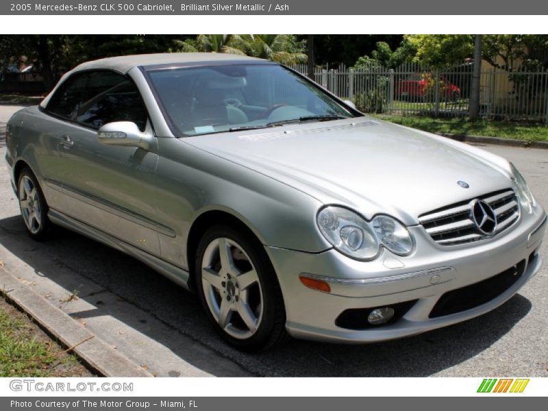 Brilliant Silver Metallic / Ash 2005 Mercedes-Benz CLK 500 Cabriolet