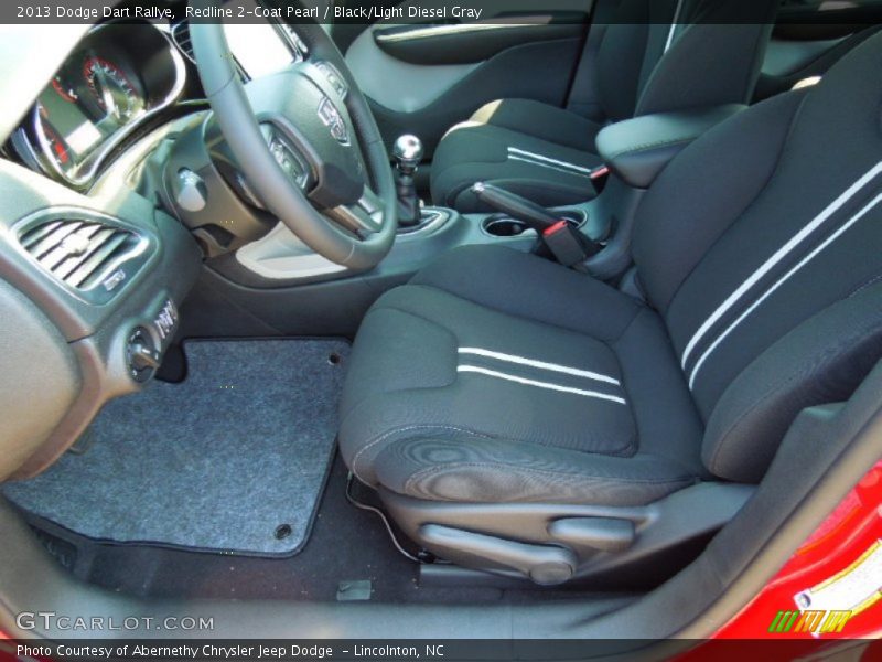  2013 Dart Rallye Black/Light Diesel Gray Interior