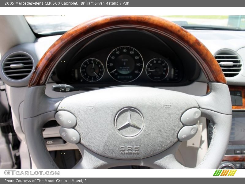 Brilliant Silver Metallic / Ash 2005 Mercedes-Benz CLK 500 Cabriolet