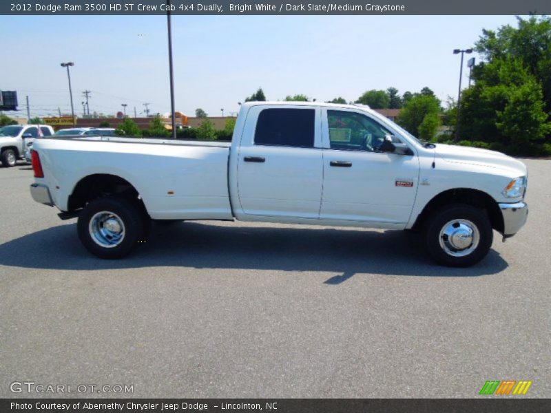 Bright White / Dark Slate/Medium Graystone 2012 Dodge Ram 3500 HD ST Crew Cab 4x4 Dually