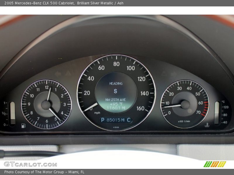 Brilliant Silver Metallic / Ash 2005 Mercedes-Benz CLK 500 Cabriolet