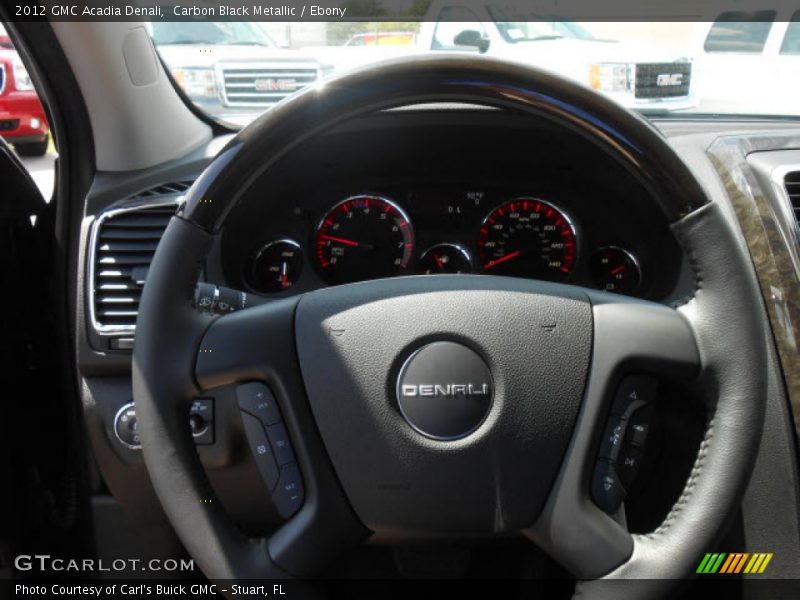 Carbon Black Metallic / Ebony 2012 GMC Acadia Denali