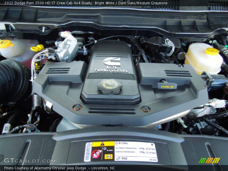  2012 Ram 3500 HD ST Crew Cab 4x4 Dually Engine - 6.7 Liter OHV 24-Valve Cummins VGT Turbo-Diesel Inline 6 Cylinder