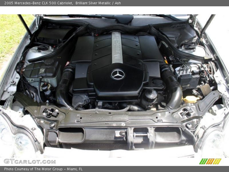 Brilliant Silver Metallic / Ash 2005 Mercedes-Benz CLK 500 Cabriolet