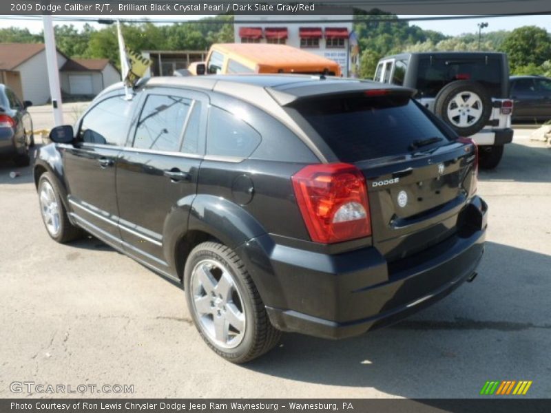 Brilliant Black Crystal Pearl / Dark Slate Gray/Red 2009 Dodge Caliber R/T
