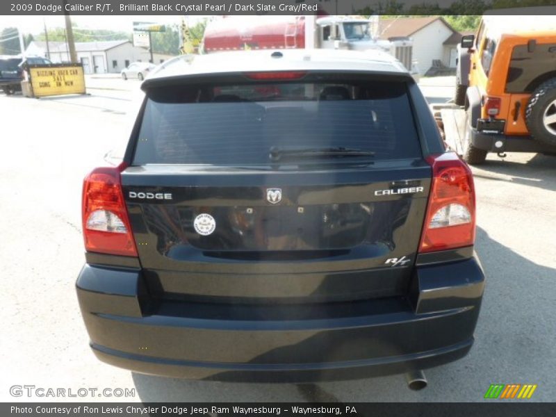 Brilliant Black Crystal Pearl / Dark Slate Gray/Red 2009 Dodge Caliber R/T