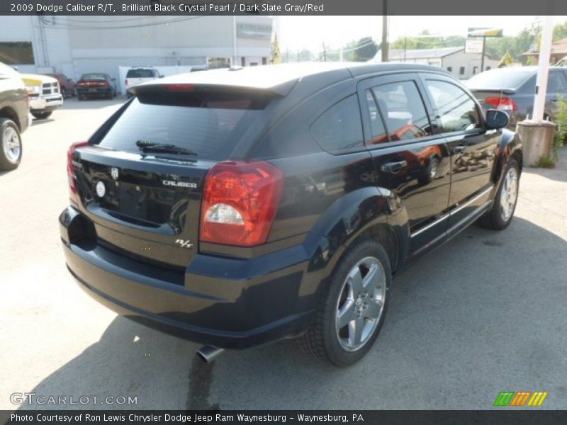Brilliant Black Crystal Pearl / Dark Slate Gray/Red 2009 Dodge Caliber R/T