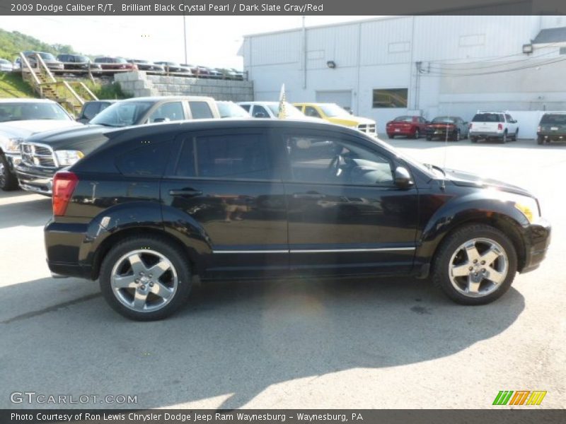Brilliant Black Crystal Pearl / Dark Slate Gray/Red 2009 Dodge Caliber R/T