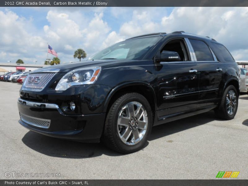 Carbon Black Metallic / Ebony 2012 GMC Acadia Denali