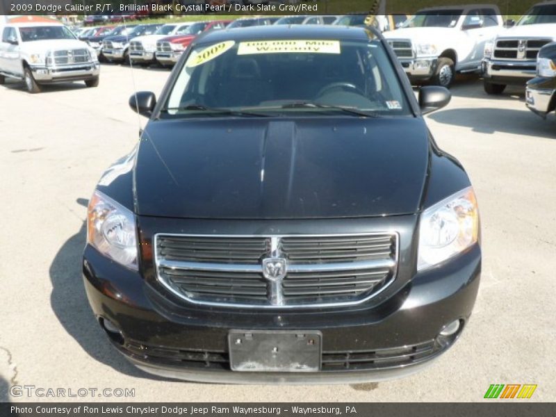 Brilliant Black Crystal Pearl / Dark Slate Gray/Red 2009 Dodge Caliber R/T