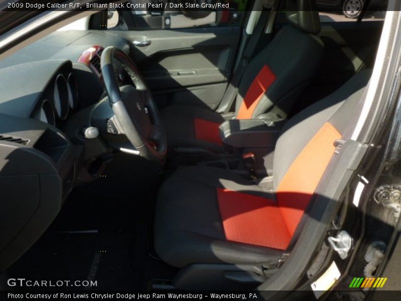Brilliant Black Crystal Pearl / Dark Slate Gray/Red 2009 Dodge Caliber R/T