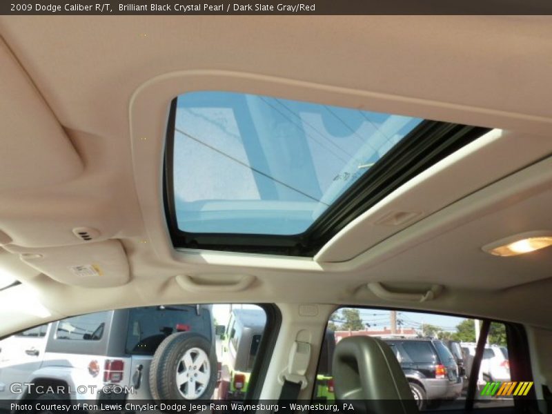 Brilliant Black Crystal Pearl / Dark Slate Gray/Red 2009 Dodge Caliber R/T