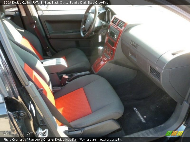 Brilliant Black Crystal Pearl / Dark Slate Gray/Red 2009 Dodge Caliber R/T