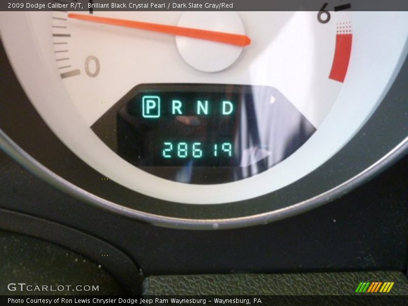 Brilliant Black Crystal Pearl / Dark Slate Gray/Red 2009 Dodge Caliber R/T