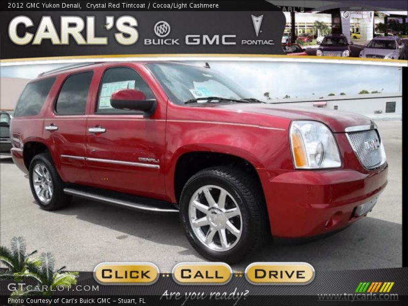Crystal Red Tintcoat / Cocoa/Light Cashmere 2012 GMC Yukon Denali