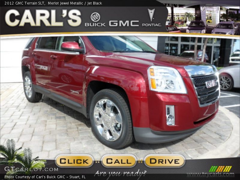 Merlot Jewel Metallic / Jet Black 2012 GMC Terrain SLT