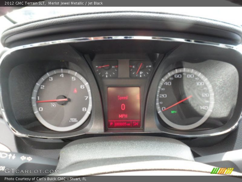 Merlot Jewel Metallic / Jet Black 2012 GMC Terrain SLT