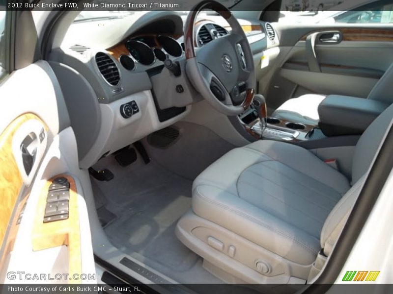White Diamond Tricoat / Titanium 2012 Buick Enclave FWD