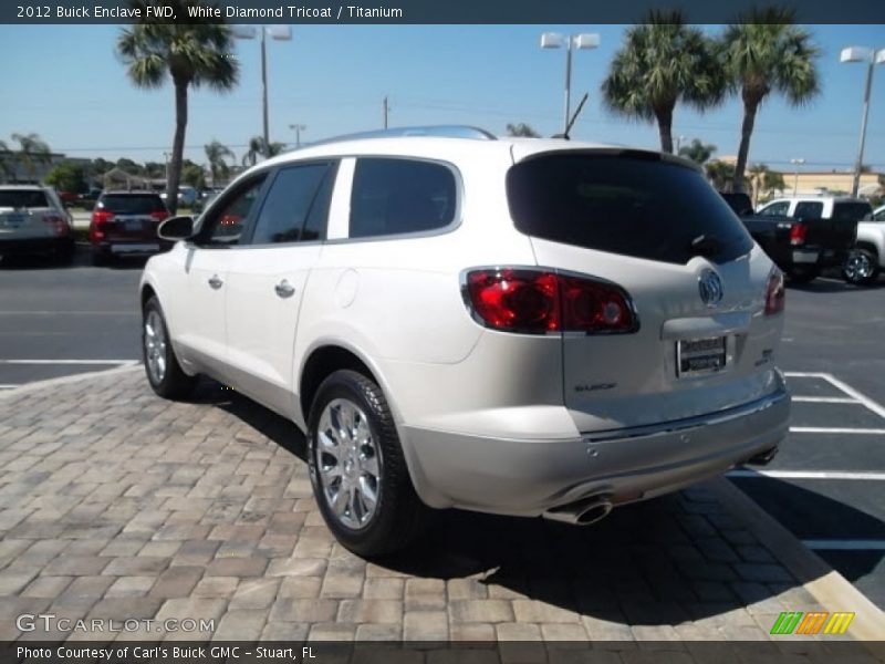 White Diamond Tricoat / Titanium 2012 Buick Enclave FWD