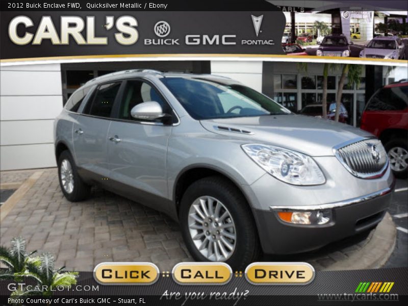 Quicksilver Metallic / Ebony 2012 Buick Enclave FWD