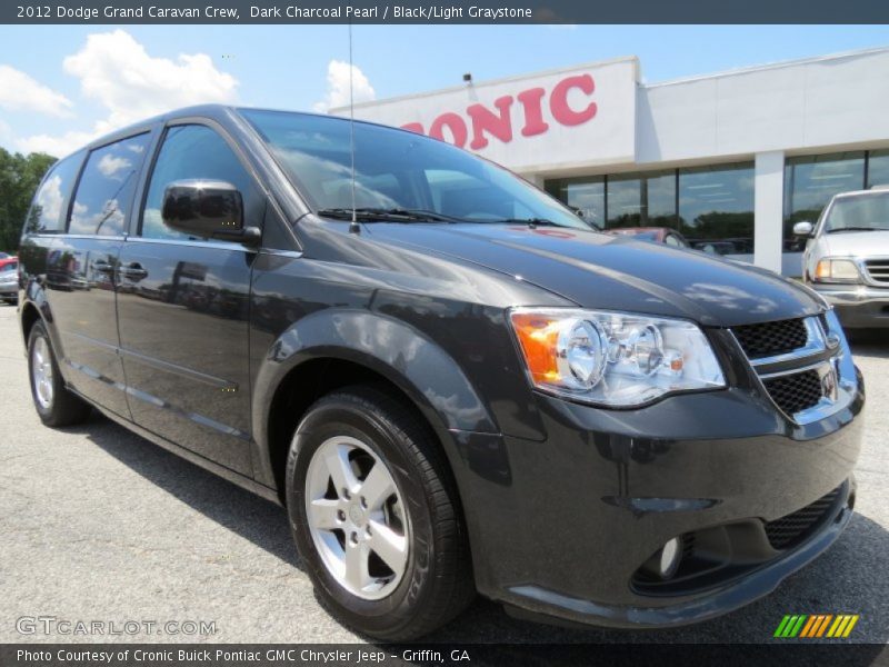 Dark Charcoal Pearl / Black/Light Graystone 2012 Dodge Grand Caravan Crew