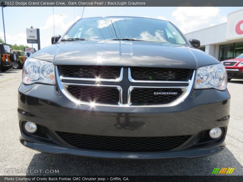 Dark Charcoal Pearl / Black/Light Graystone 2012 Dodge Grand Caravan Crew