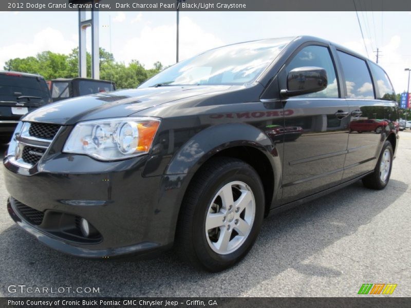 Dark Charcoal Pearl / Black/Light Graystone 2012 Dodge Grand Caravan Crew