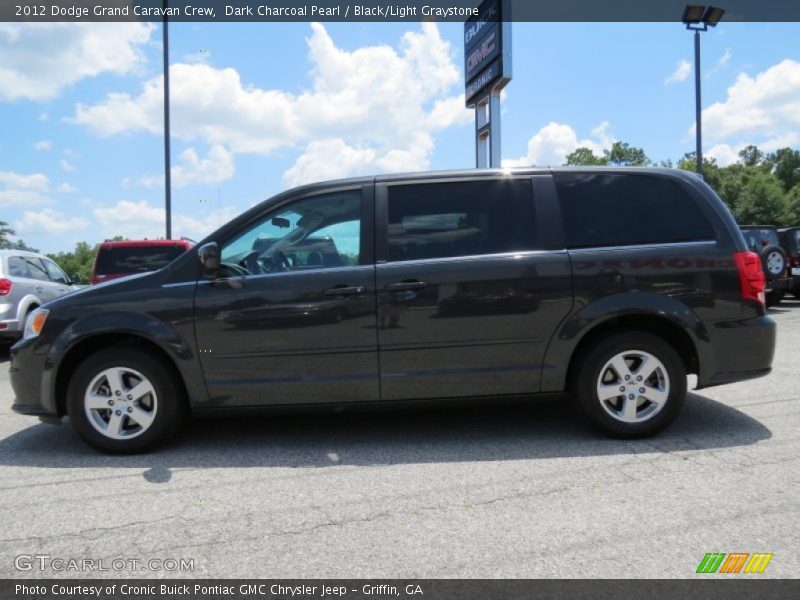 Dark Charcoal Pearl / Black/Light Graystone 2012 Dodge Grand Caravan Crew