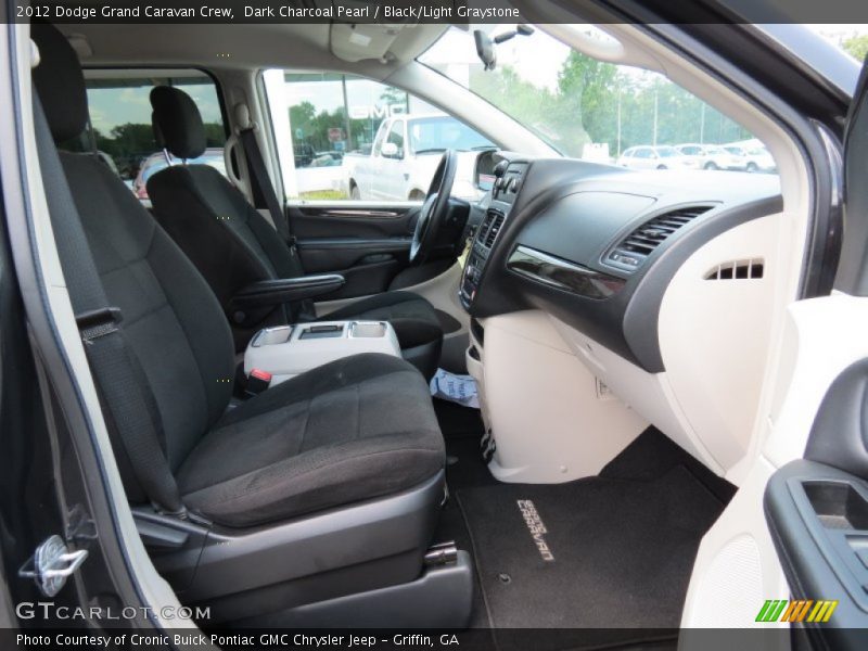 Dark Charcoal Pearl / Black/Light Graystone 2012 Dodge Grand Caravan Crew