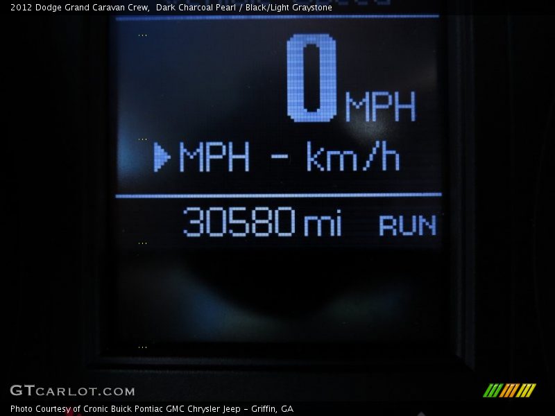 Dark Charcoal Pearl / Black/Light Graystone 2012 Dodge Grand Caravan Crew