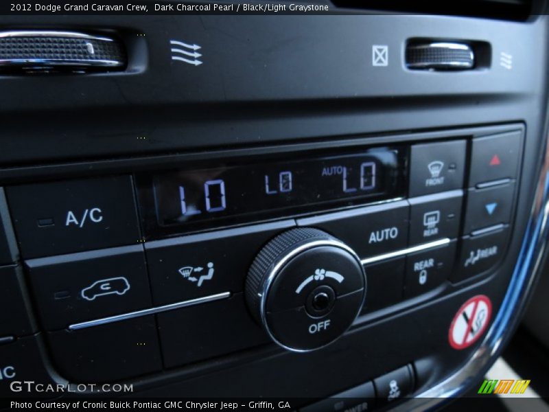 Dark Charcoal Pearl / Black/Light Graystone 2012 Dodge Grand Caravan Crew