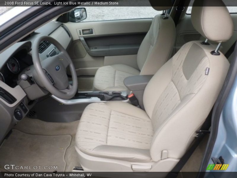 Light Ice Blue Metallic / Medium Stone 2008 Ford Focus SE Coupe