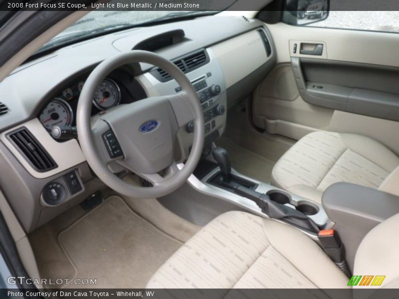 Light Ice Blue Metallic / Medium Stone 2008 Ford Focus SE Coupe