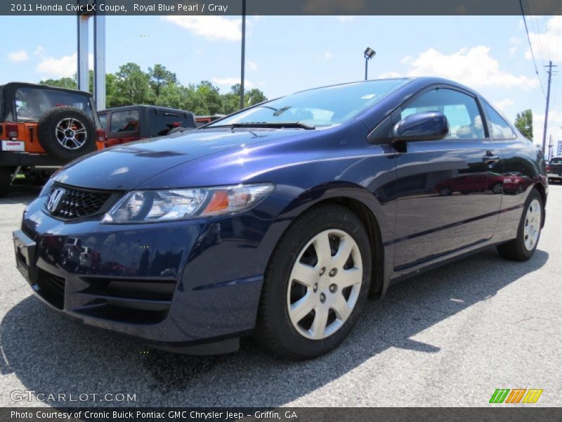 Royal Blue Pearl / Gray 2011 Honda Civic LX Coupe