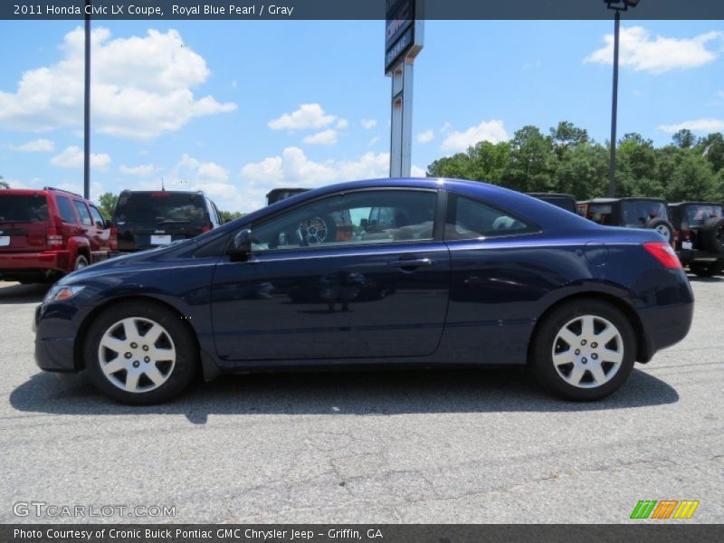 Royal Blue Pearl / Gray 2011 Honda Civic LX Coupe