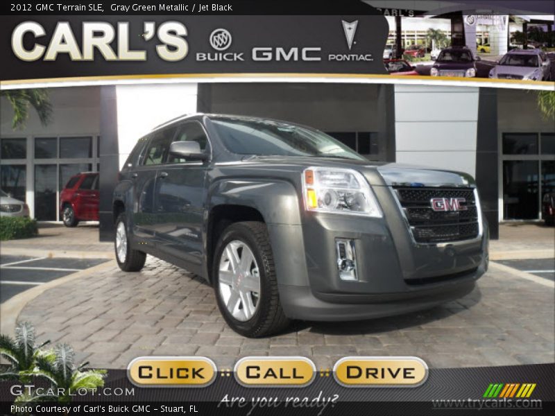 Gray Green Metallic / Jet Black 2012 GMC Terrain SLE