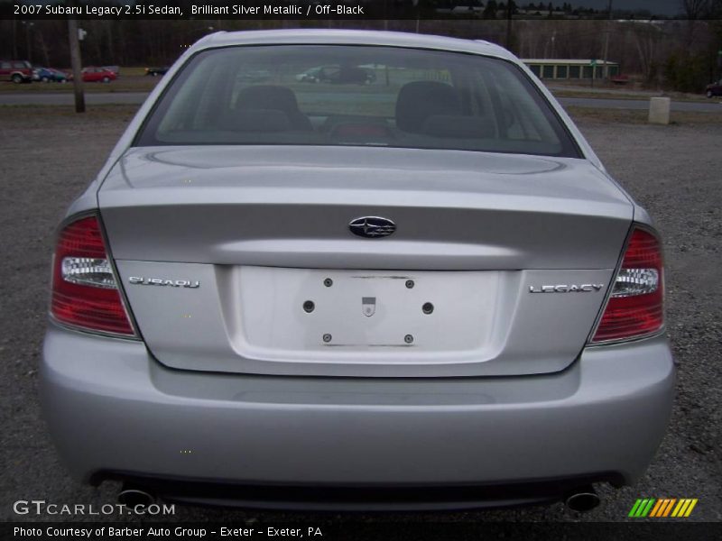 Brilliant Silver Metallic / Off-Black 2007 Subaru Legacy 2.5i Sedan