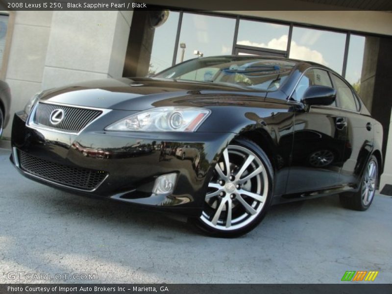 Black Sapphire Pearl / Black 2008 Lexus IS 250