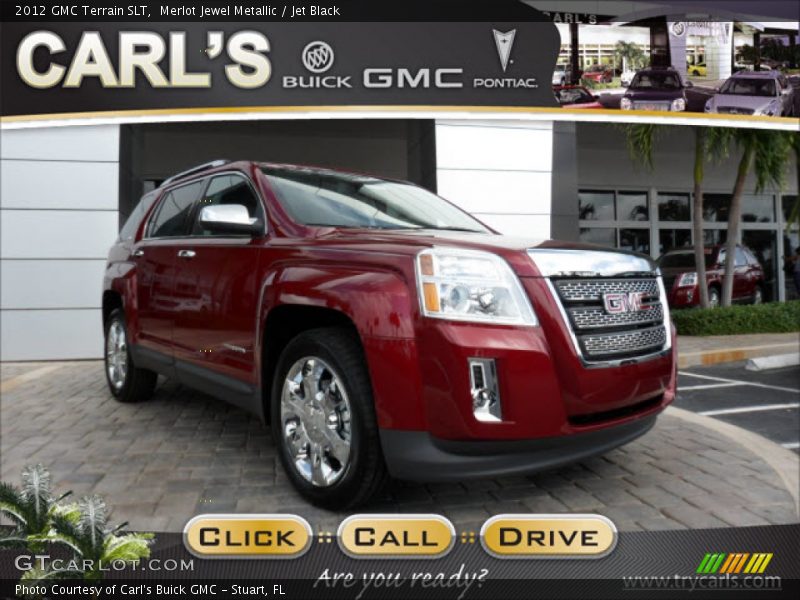 Merlot Jewel Metallic / Jet Black 2012 GMC Terrain SLT