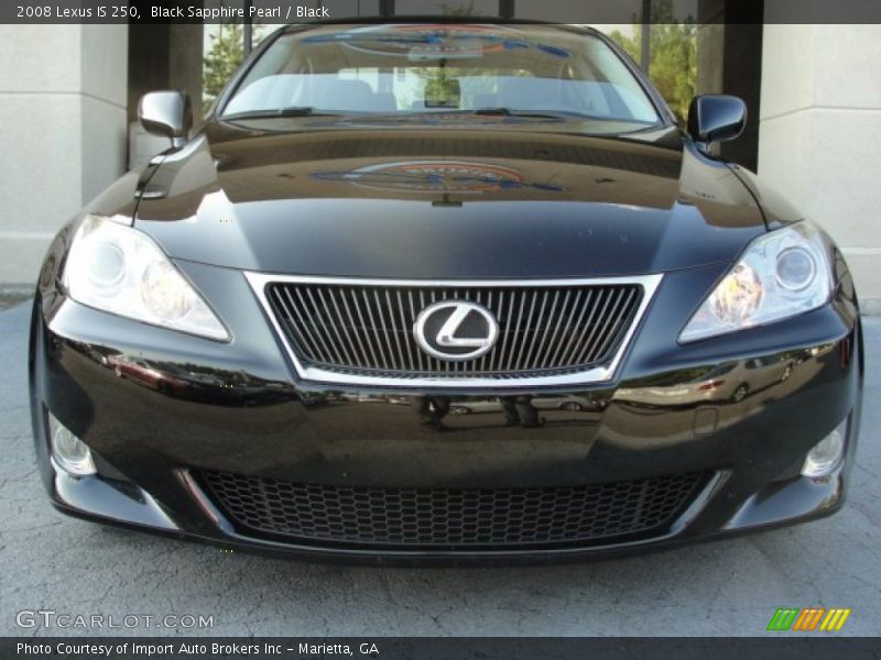 Black Sapphire Pearl / Black 2008 Lexus IS 250