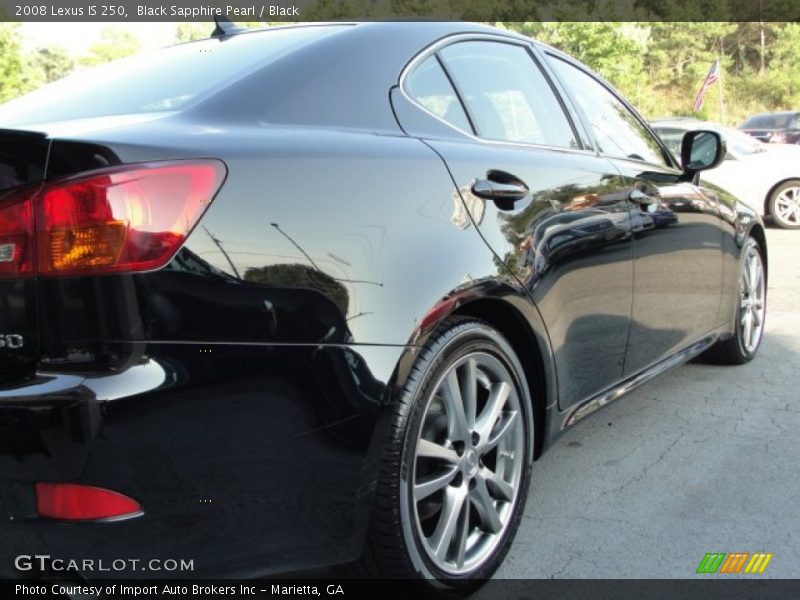 Black Sapphire Pearl / Black 2008 Lexus IS 250