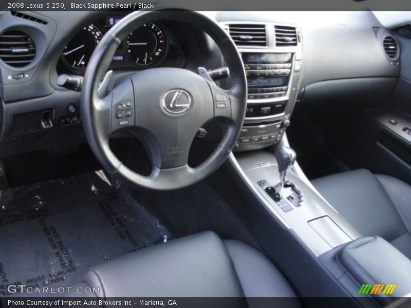 Black Sapphire Pearl / Black 2008 Lexus IS 250