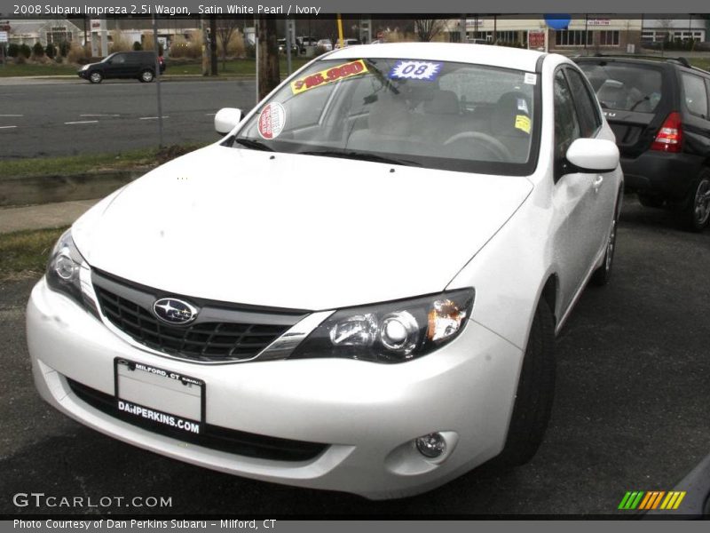 Satin White Pearl / Ivory 2008 Subaru Impreza 2.5i Wagon