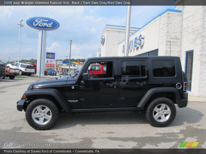 Black / Dark Slate Gray/Med Slate Gray 2008 Jeep Wrangler Unlimited Rubicon 4x4