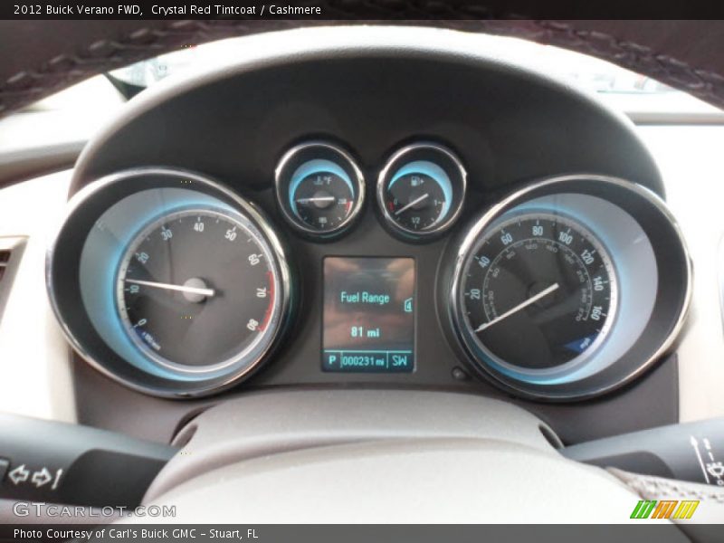 Crystal Red Tintcoat / Cashmere 2012 Buick Verano FWD