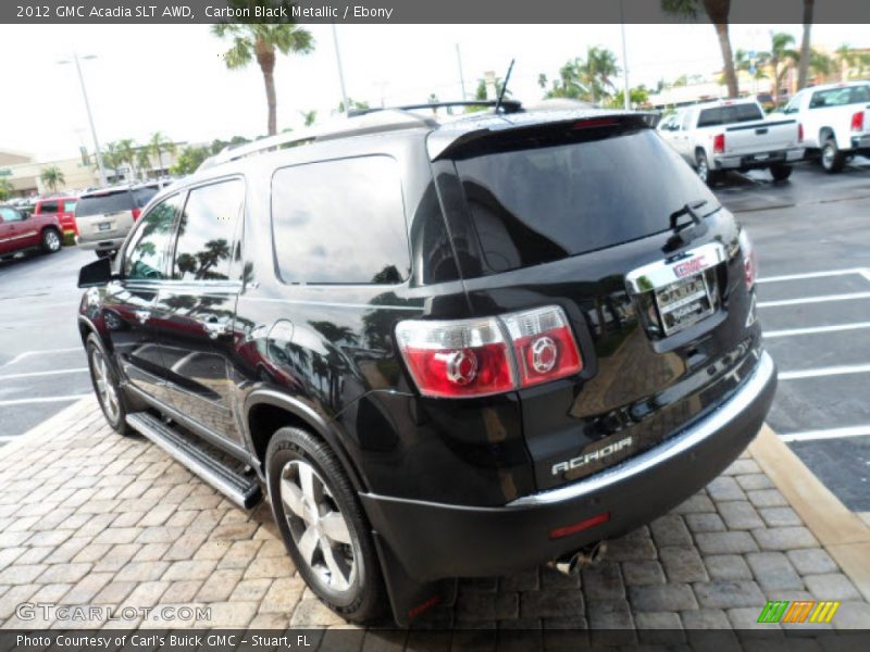 Carbon Black Metallic / Ebony 2012 GMC Acadia SLT AWD