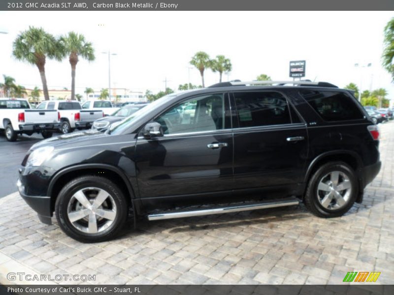 Carbon Black Metallic / Ebony 2012 GMC Acadia SLT AWD