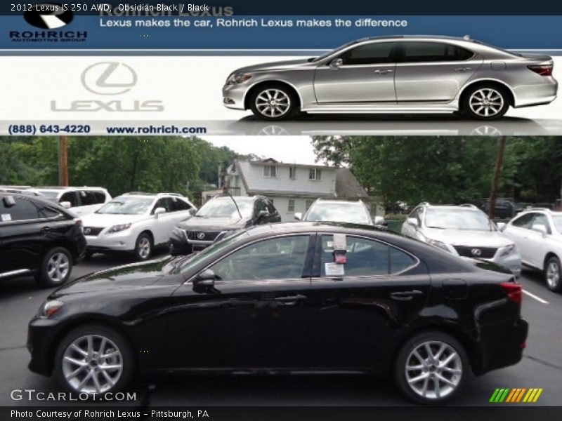 Obsidian Black / Black 2012 Lexus IS 250 AWD