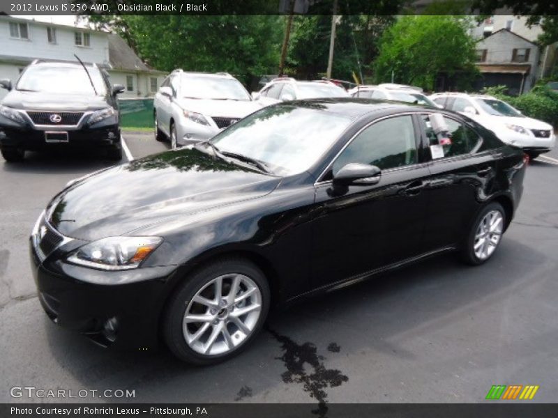 Obsidian Black / Black 2012 Lexus IS 250 AWD