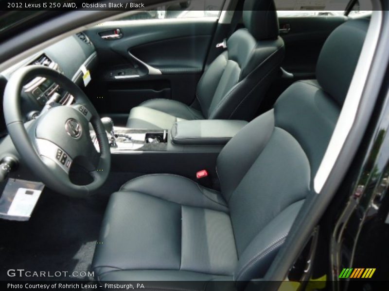 Obsidian Black / Black 2012 Lexus IS 250 AWD